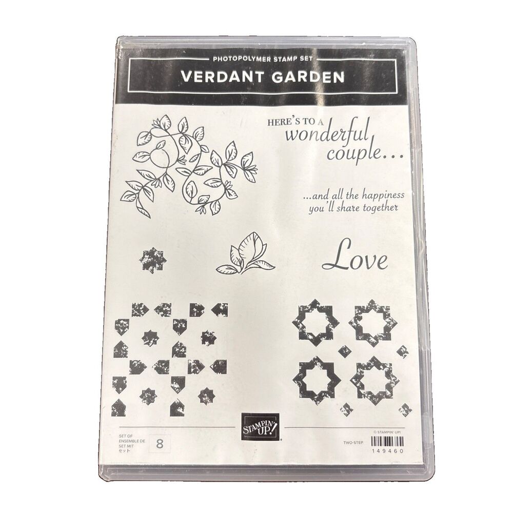Stampin' Up! Verdant Garden Photopolymer Stamp Set - Retired 8 Pieces